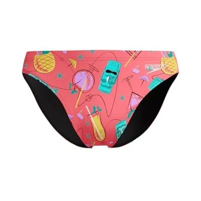 Image of Speedo Men&#039;s Print Beachstar Brief 2&quot; Brief, Coral Sands, 36