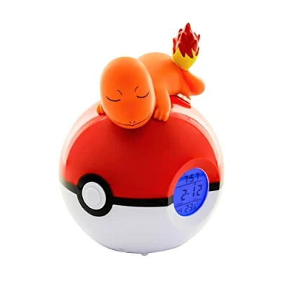Image of TEKNOFUN 811368 Pokemon Charmander Light up FM Alarm Clock Red/White