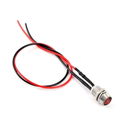 Image of Aramox motorcycle Dash lights LED Panel Pilot Light, 4Pcs Set 12v 8mm Warning light Indicator Lamp Car Van(Red Light)