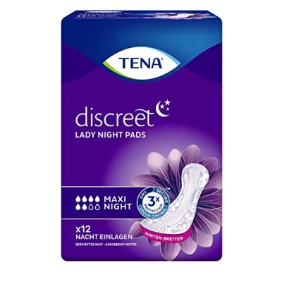 Image of Tena Discreet Maxi Night Case 6 Packs of 12