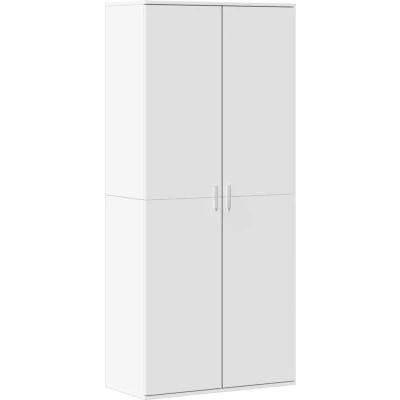 Image of vidaXL Shoe Cabinet White 80x39x178 cm Engineered Wood