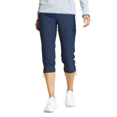 Image of Eddie Bauer Women&#039;s Rainier Capris, Med Indigo Regular 10