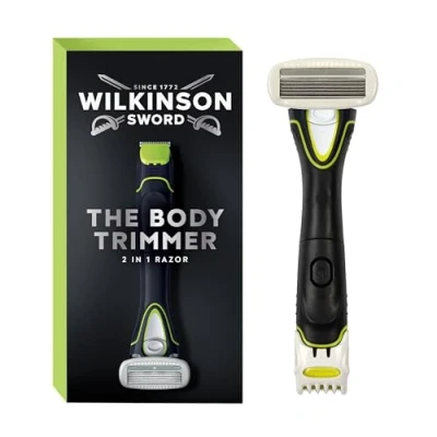 Image of WILKINSON SWORD Hydro Trim &amp; Shave Skin Protection for Men Razor Trimmer Handle + 1 Blade Refills