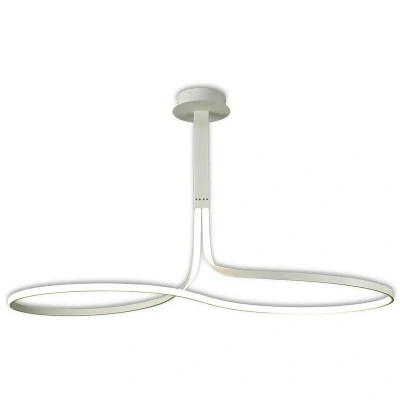 Image of Nur Blanco XL Rectangular Semi Flush 50W LED 4000K, 3900lm, Dimmable, White/Frosted Acrylic, 3yrs Warranty