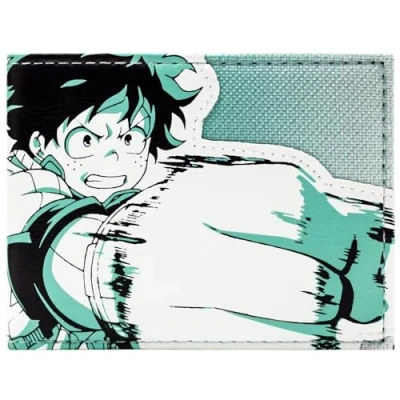 Image of My Hero Academia Deku One for All Wallet Bi Fold ID &amp; Card Holder, Green