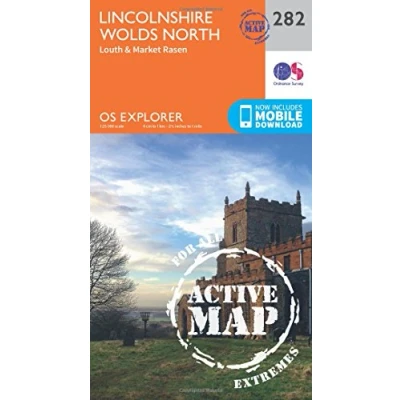 Image of Explorer Active 282 Lincolnshire Wolds North Map With Digital Version