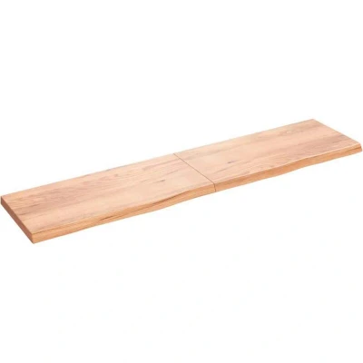 Image of vidaXL Table Top Light Brown 220x50x(2 6) cm Treated Solid Wood Oak