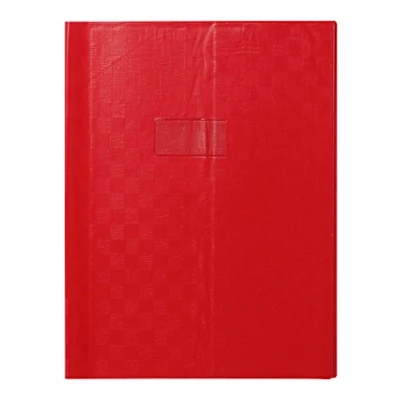 Image of Clairefontaine Ref 71303C Calligraphe PVC Exercise Book Protector Cover A4+ (240 x 320mm) in Size, Label Holder for Easy Identification, Opaque Effect Red Colour