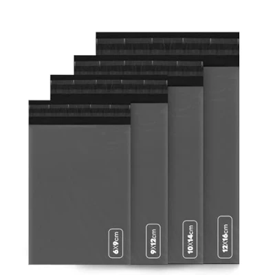 Image of delka Mailing Bags, 60 Mixed Size Grey Poly Mailer Tear Resistant Shipping Envelopes for Clothing, Documents, Strong Self Seal Adhesive, Waterproof &amp; Lightweight