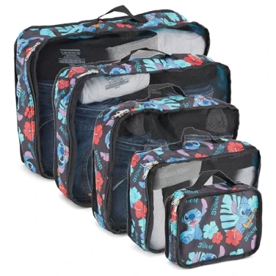 Image of Disney Lilo and Stitch Packing Cubes 5 Piece Cube Set Travel Essential
