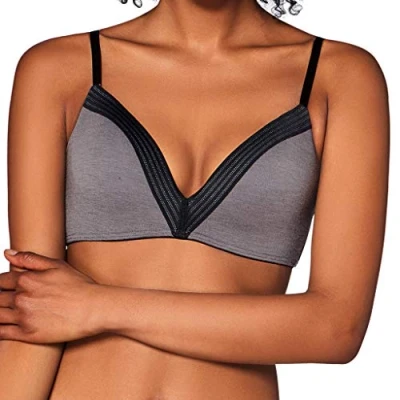 Image of Sloggi Women&#039;s Wow Embrace PU Wireless Bra, (Black Combination M), S
