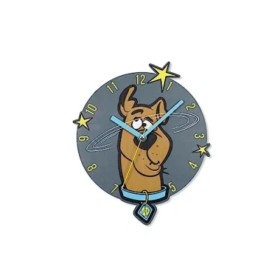 Image of Disney Scooby Doo Black, Brown, Blue and Yellow Shaped Wall Clock SCO3002