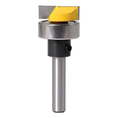 Image of Gasea 1/4&quot; Shank Flush Trim Hinge Mortise Template Cleaning Bottom Router Bit, 3/4&quot;W X 1/4&quot;H Woodworking Milling Cutter Bit