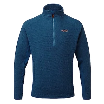 Image of Rab Men’s Capacitor Pull On Half Zip Midweight Fleece for Trekking &amp; Climbing Ink Small