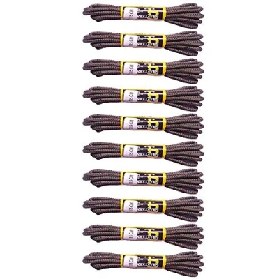 Image of Grafters 2 Pairs 140CM Strong Work/Hiking/DR Martens Boot Laces (Khaki/Burgundy/Black)