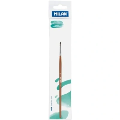 Image of MILAN Flat School Brush, wood, nº 0