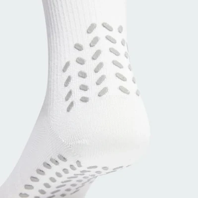 Image of adidas Unisex Football Crew Performance Socks, White/Black, 4.5 6