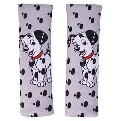 Image of Seat Belt Pads, Fontee 2PCS Car Seatbelt Pads Hook And Loop Strap Travel Cushion Covers, Dalmatian Dog