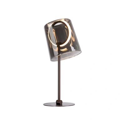 Image of Zula Integrated LED Table Lamp Smoke Coloured 1x 6W 3000K