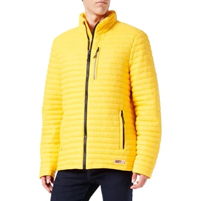 Image of Superdry Men&#039;s Micro Quilt Thru Packaway Fuji Jacket, Yellow (Bright F), S