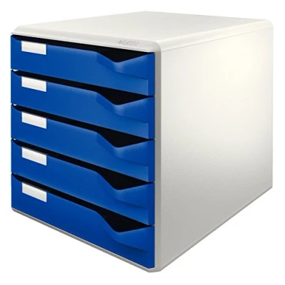 Image of Leitz 5 A4 Drawer Cabinet, Organiser, Post Set, Blue