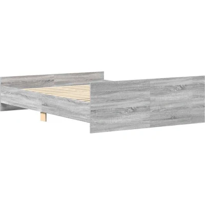 Image of vidaXL Bed Frame without Mattress Grey Sonoma 135x190 cm Double