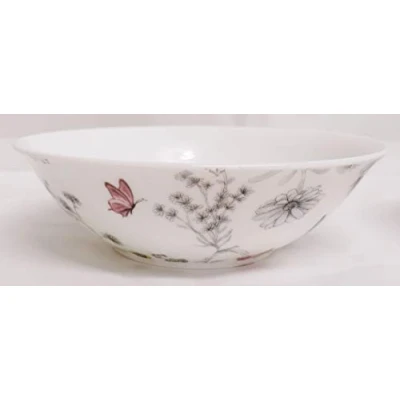 Image of Secret Garden Bowl Fine Bone China Flowers Butterflies and Bees Hand Decorated in UK
