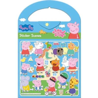 Image of Paper Projects 01.70.29.010 Peppa Pig Activity Set Includes Six Scenes and Over 50 Stickers, Blue, 23.5cm x 15.5cm