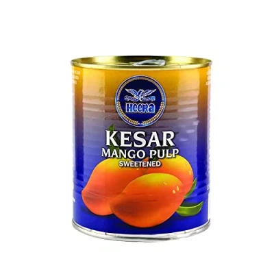 Image of Heera Kesar Mango Pulp 850G Puree Sweet Concentrate Refreshing Drink 100% Fresh Indian Origin