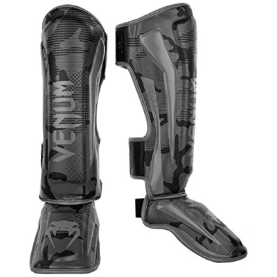 Image of Venum Elite Shin Guards Black/Dark Camo XL