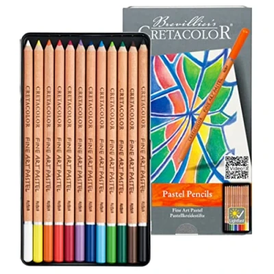Image of Cretacolor Fine Art Pastel Lightfast 12 Pencils Set in Tin Box