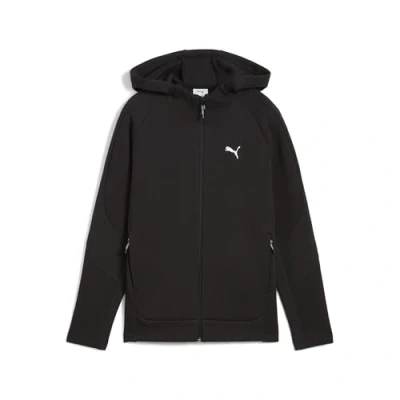 Image of Puma Evostripe Fullzip Unisex Zipup sweatshirt for kids, Size: 14y (13 14y), Black