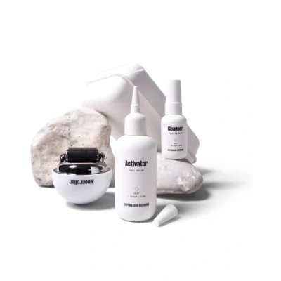 Image of Copenhagen Grooming Hair Growth Kit w/The Activator Serum &amp; The Moonroller Follicle Stimulator (50 Days Supply)