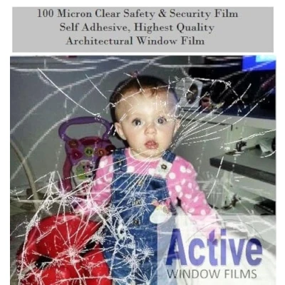 Image of Clear Safety &amp; Security Window Film (Anti Shatter Glass Protection) (50cm x 1 metre 10 Metre)