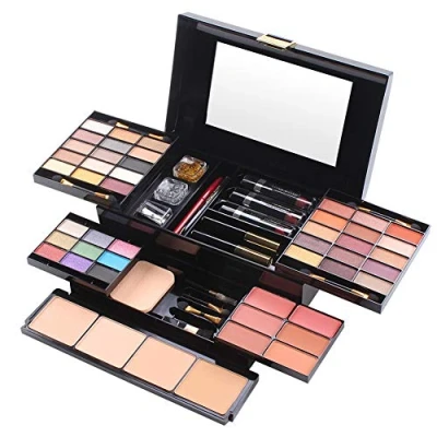 Image of JasCherry 49 Colors Makeup Kit Combination with Eyeshadow Blusher Press Powder and Lip Gloss Ideal Make Up Cosmetic Set for Professional Daily Use #1