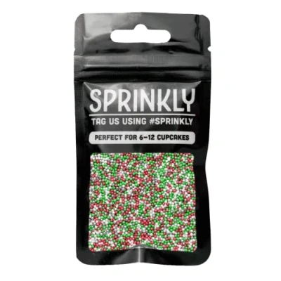 Image of SPRINKLY Glimmer 100&#039;s &amp; 1000&#039;s Red, White, Green Silver 30g