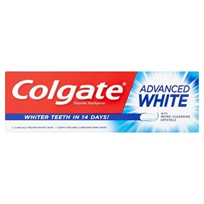 Image of Colgate Advanced White Fluoride Toothpaste, 50ml