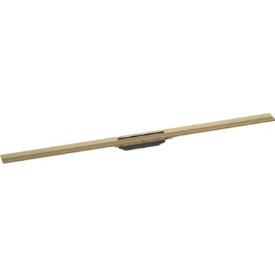 Image of hansgrohe 56047140 RainDrain Flex Complete Set Shower Drain 1200 Can Be Shortened Brushed Bronze Channel, 120 cm