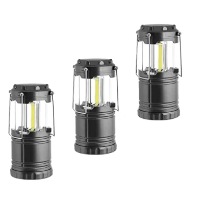 Image of JEGS 3 x Cob Led Collapsible Camping Lantern Fishing Work Ultra Bright Lamps