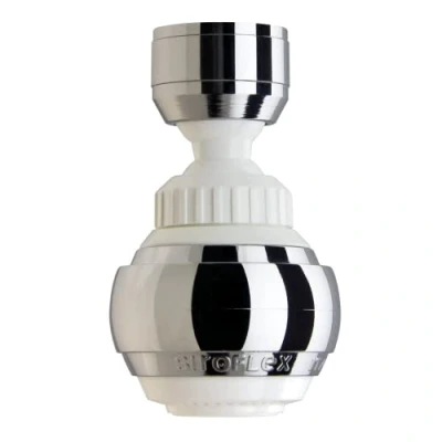 Image of Siroflex 2525/50S Saturn Aerator Shower Tap Sprayer Kitchen Faucet Made in Italy Chrome White with Swivel for Water Saving Faucets and Filter