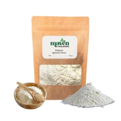 Image of Maven wholefoods Organic Quinoa Flour 500g Raw GMO Free High Fibre &amp; Protein Certified Suitable for Vegetarian Vegan Packed Fresh in Resealable Bags