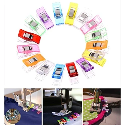 Image of 100PCS Sewing Clips, Plastic Quilting Crafting Wonder Clips Crochet Knitting Safety