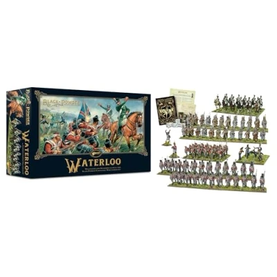 Image of Warlord Games Waterloo Starter Set 28mm Scale Plastic Miniatures for Black Powder Highly Detailed Napoleonic Era Table top Wargaming