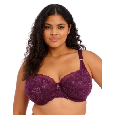 Image of Elomi Womens Brianna Padded Half Cup Bra Purple Polyamide Size 34H