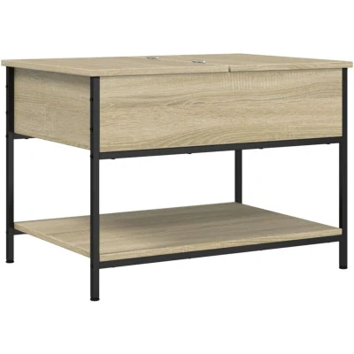 Image of vidaXL Coffee Table Sonoma Oak 70x50x50 cm Engineered Wood and Metal
