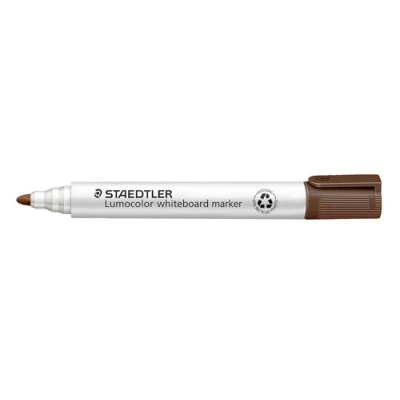 Image of STAEDTLER 351 7 Lumocolor Whiteboard Marker Bullet Tip, 2.0mm Line Width Brown (Box of 10)