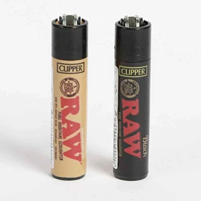 Image of Clipper 2 X USA Imported Lighters Raw Authentic Black and Brown by iHATS LONDON UK Collection