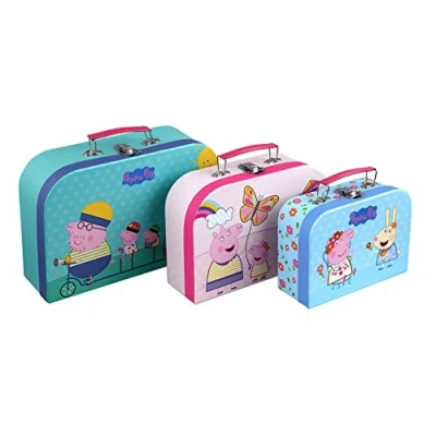 Image of Barbo Toys 8995 Peppa Pig Suitcases 3 pcs. Set, Gray