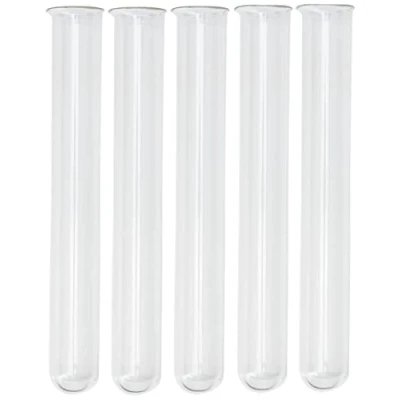 Image of Borosilicate Glass Test Tubes with Rim 125MM x 16MM (Pack 5)