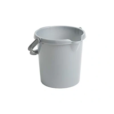 Image of Whatmore Casa 5Lt bucket Silver Plastic Container Bins Kids Toy Storage Basket Tub Multi Purpose Water Household paint brush scuttle, holder,